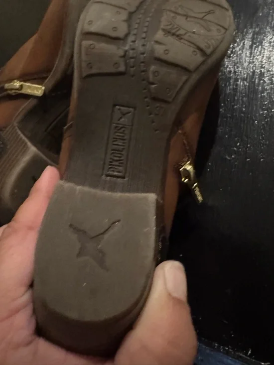 Pikolinos Women's Brown Leather Ankle Booties  - Casual Block Heel ankle rope - Picture 6 of 10